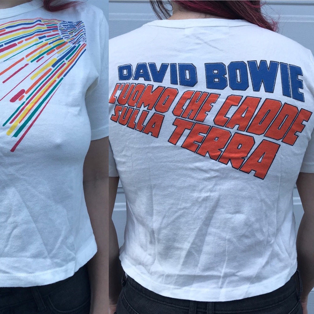 David Bowie daydreamer free people crop top tee M